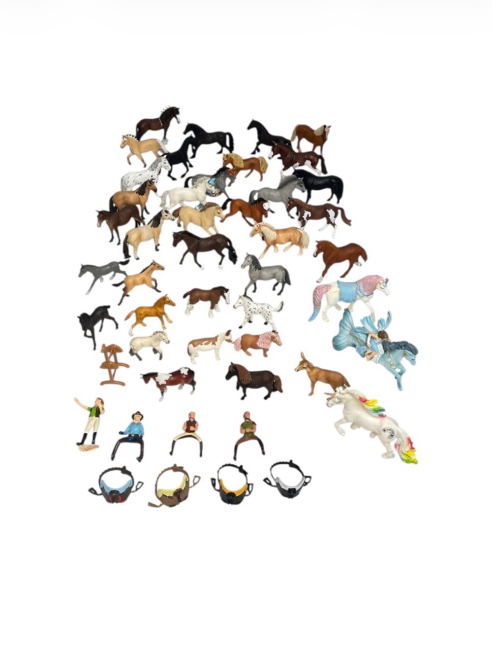 Schleich Breyer Horse Lot 48pc Horses Riders Accessories Deer Ponies